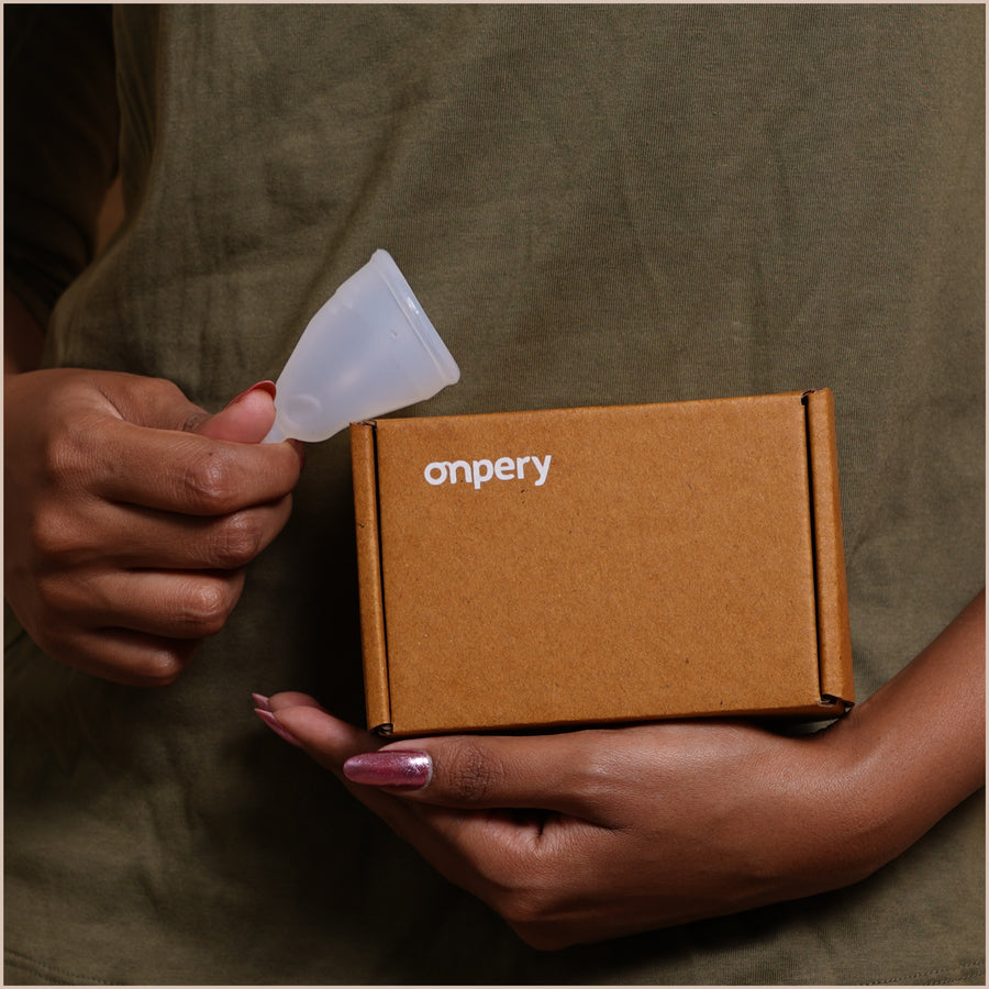 Designed in India | ONPERY® MENSTRUAL CUP | Easier to Use, Easier to Insert, Easier to Remove, Better Grip, Ergonomic | 100% Medical Grade Silicone
